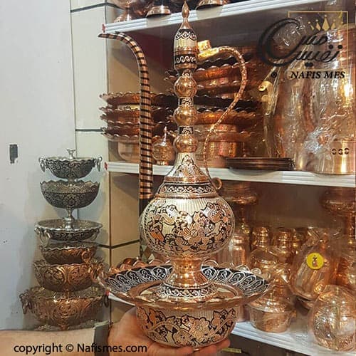 آفتابه لگن نقره کوب مسی طرح توپی — تصویر ۲
