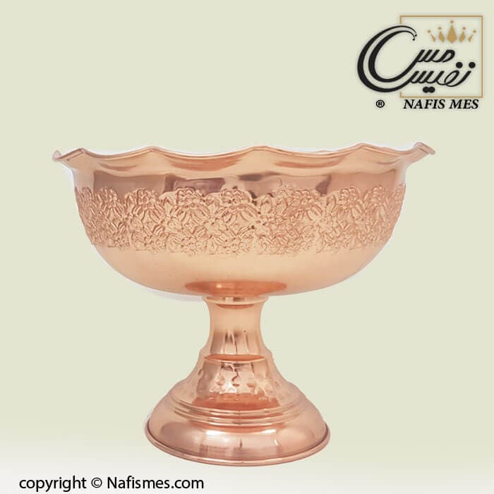 آجیل خوری مسی طرح رزگلد