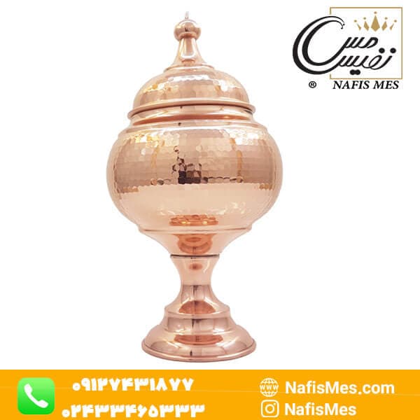شکلات خوری مسی درب دار گنبدی مدل سویل