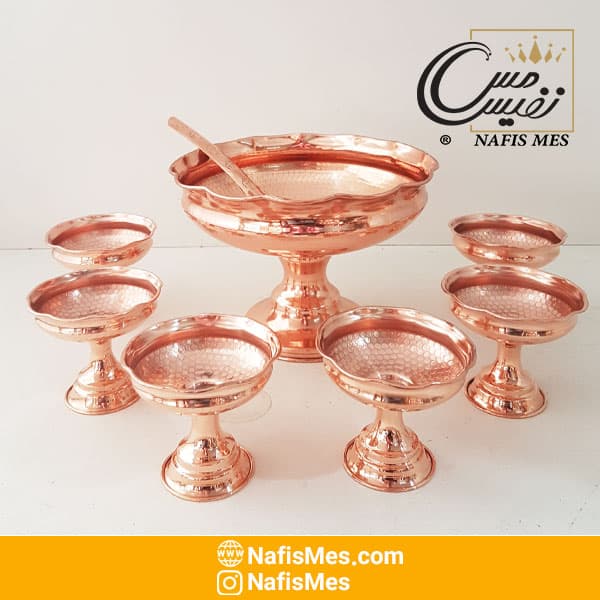 سرویس آجیل خوری مسی چکشی طرح المیرا