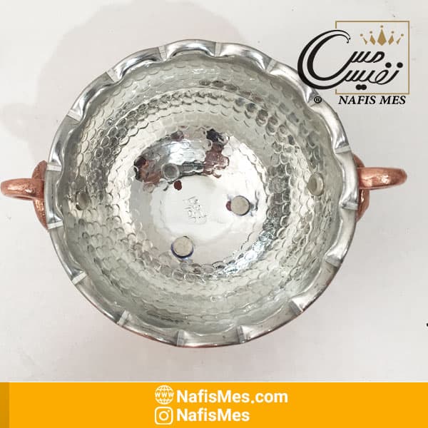 هفت سین مسی گوشواره دار سه پایه طرح مارال — تصویر ۶