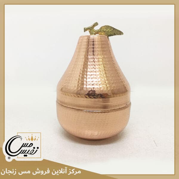 قندان مسی طرح گلابی چکشی با کیفیت عالی