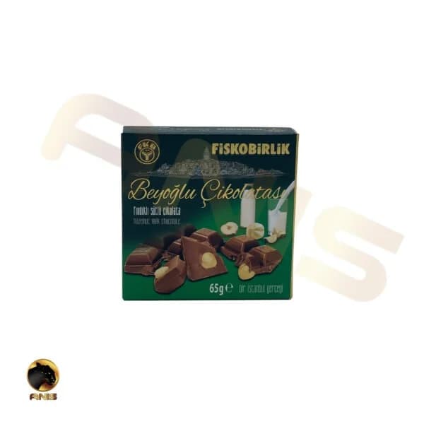 شکلات فیسکوبیرلیک شیری فندقی بیوقلو beyoğlu وزن 65 گرم