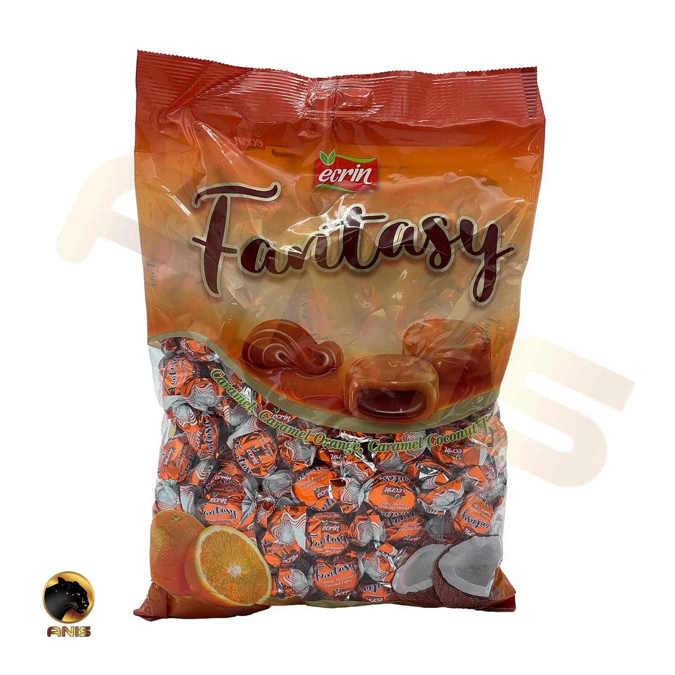 شکلات کیسه ای پرتقالی اجرین مدل fantasy وزن 1000 گرم