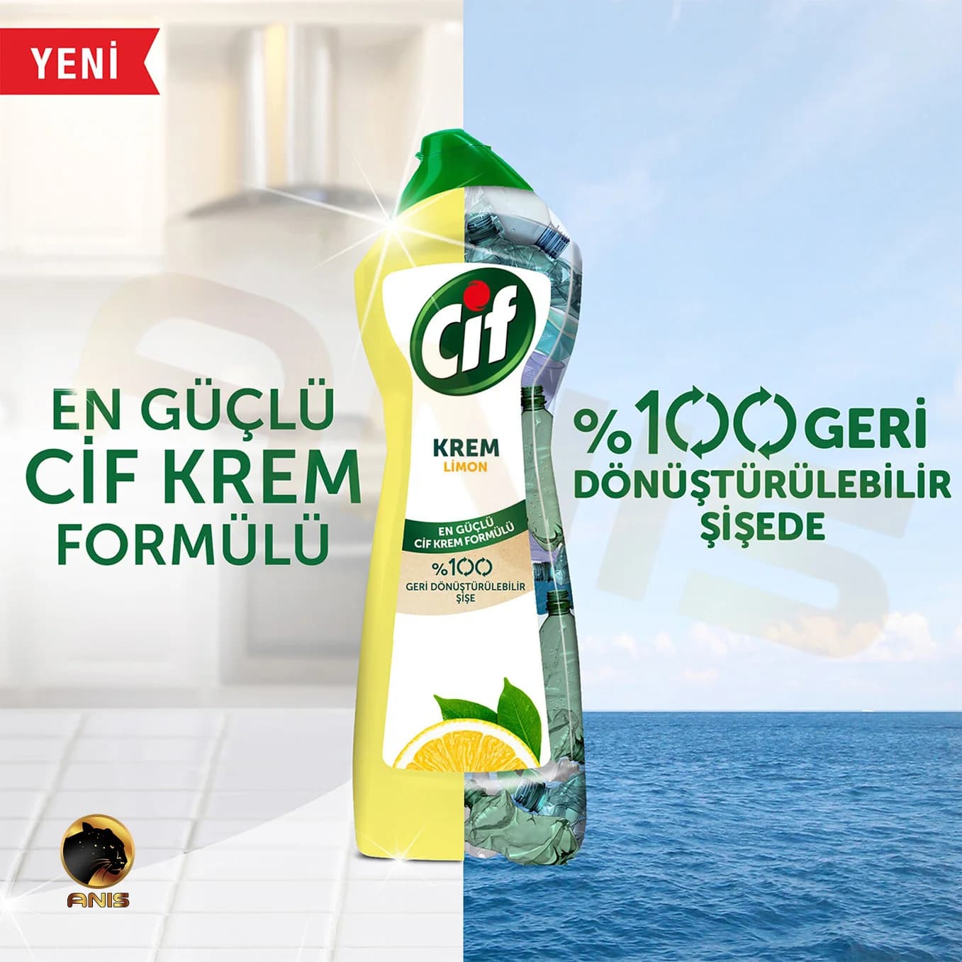 کرم پاک کننده سطوح Krem Limon سیف با رایحه لیمو 500 میل — تصویر ۴