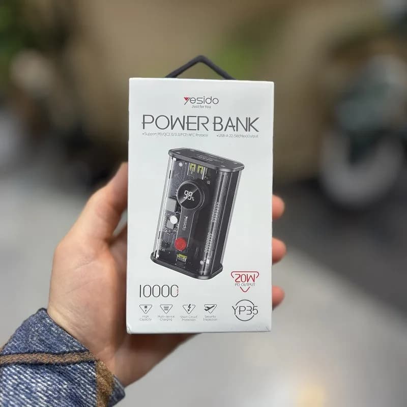 پاوربانک یسیدو مدل YP35 ظرفیت 10000 میلی آمپر