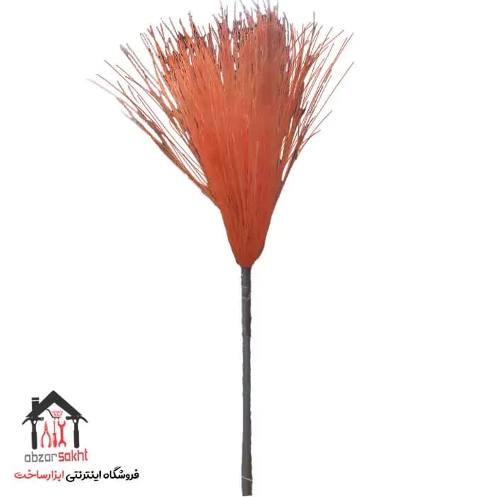 جارو شهرداری پلاستیکی دسته خور نارنجی — تصویر ۳