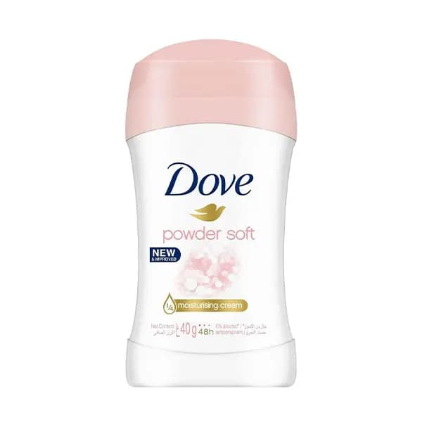 مام صابونی ضد تعریق زنانه داو مدل Powder Soft ماندگاری ۴۸ ساعته ۴۰ گرم