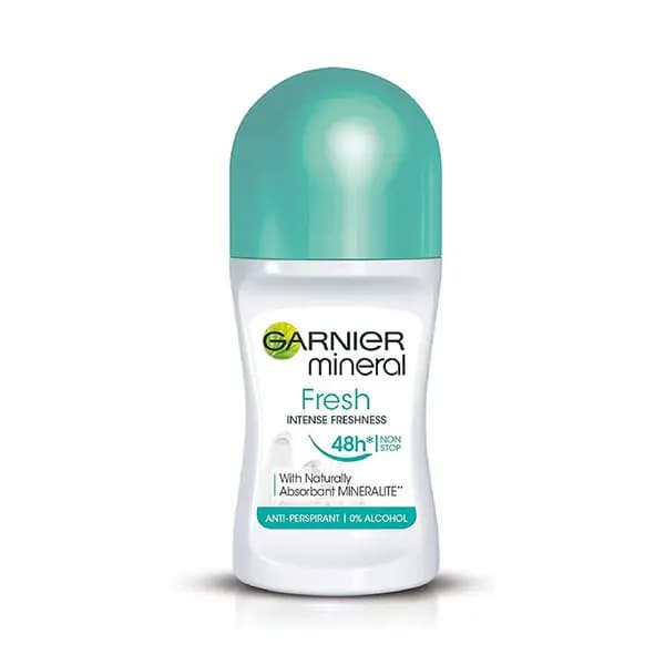 مام رولی ضد تعریق زنانه گارنیر مدل Fresh ماندگاری ۴۸ ساعته حجم ۵۰ میل