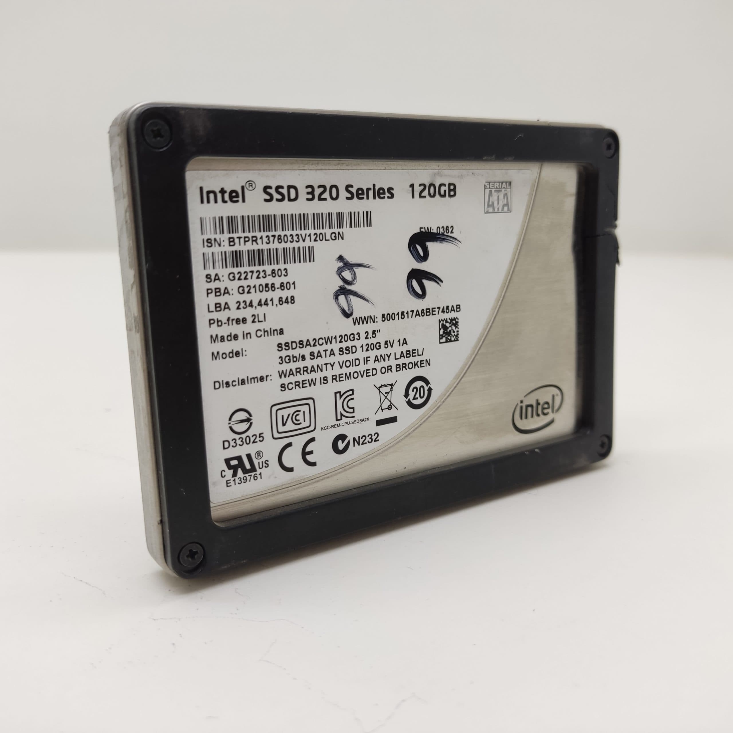 هارد اس اس دی اینترنال استوک اینتل 120 گیگ مدل SSDSA2CW120G3