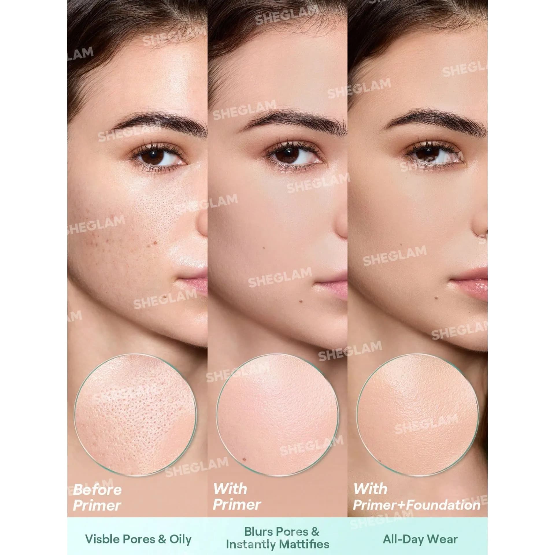 پرایمر کوچک کننده منافذ شيگلم Sheglam مدل Pore No More Primer — تصویر ۴