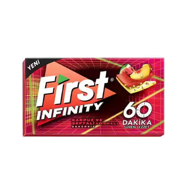 آدامس فرست 60 دقیقه ترکیه سری Infinity طعم هندوانه و هلو 27 گرم