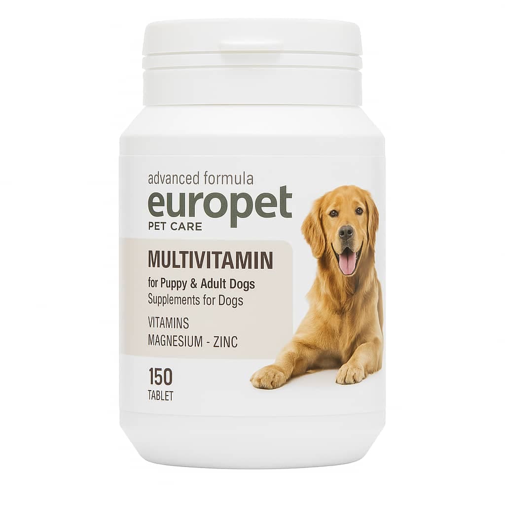 مکمل مولتی‌ویتامین سگ Europet Multivitamin – بسته 150 عددی — تصویر ۲