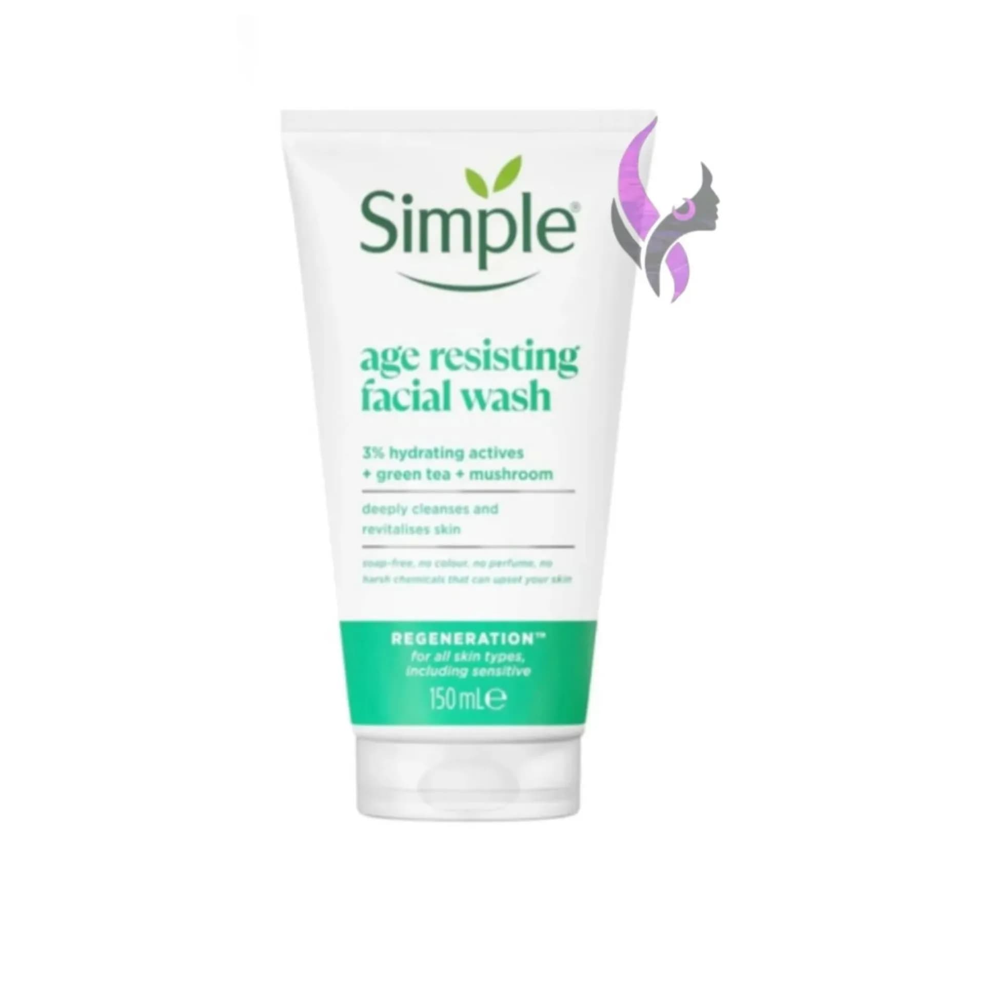 ژل شستشوی صورت ضد پیری چای سبز سیمپل Simple(150 میل)
