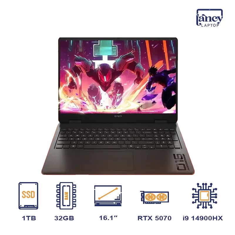 لپ تاپ اپن باکس 16.1 اینچی اچ پی OMEN 16 2025 Core i9-14900HX 32GB DDR5 1TB SSD RTX 5070 8GB QHD 240Hz