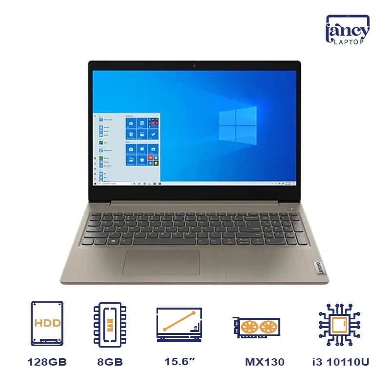 لپ تاپ استوک 15.6 اینچی لنوو IdeaPad 3 Core i3-10110U 8GB 1TB HDD NVIDIA GeForce MX130 2GB FHD