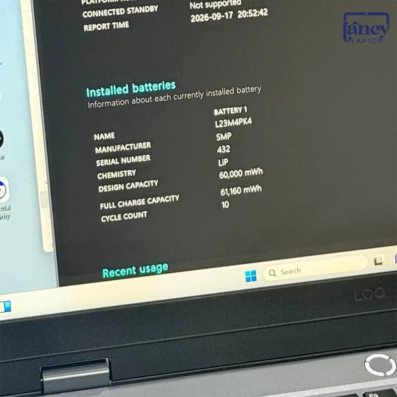 لپ تاپ استوک 15.6 اینچی لنوو LOQ 15IRX9 Core i7-13650HX 24GB 512GB SSD RTX 4060 8GB 144Hz — تصویر ۲