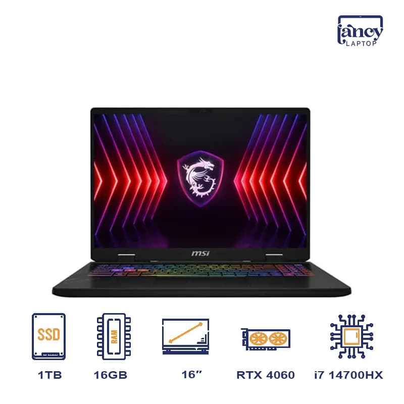 لپ تاپ اپن باکس 16 اینچی ام‌اس‌آی Crosshair 16 HX D14VFKG Core i7-14700HX 16GB 1TB SSD RTX 4060 8GB QHD+ 240Hz