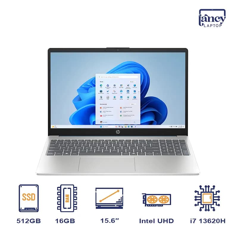 لپ تاپ اپن باکس 15.6 اینچی اچ پی 15-fr0078TU Core i7-13620H 16GB 512GB SSD Intel UHD Graphics FHD