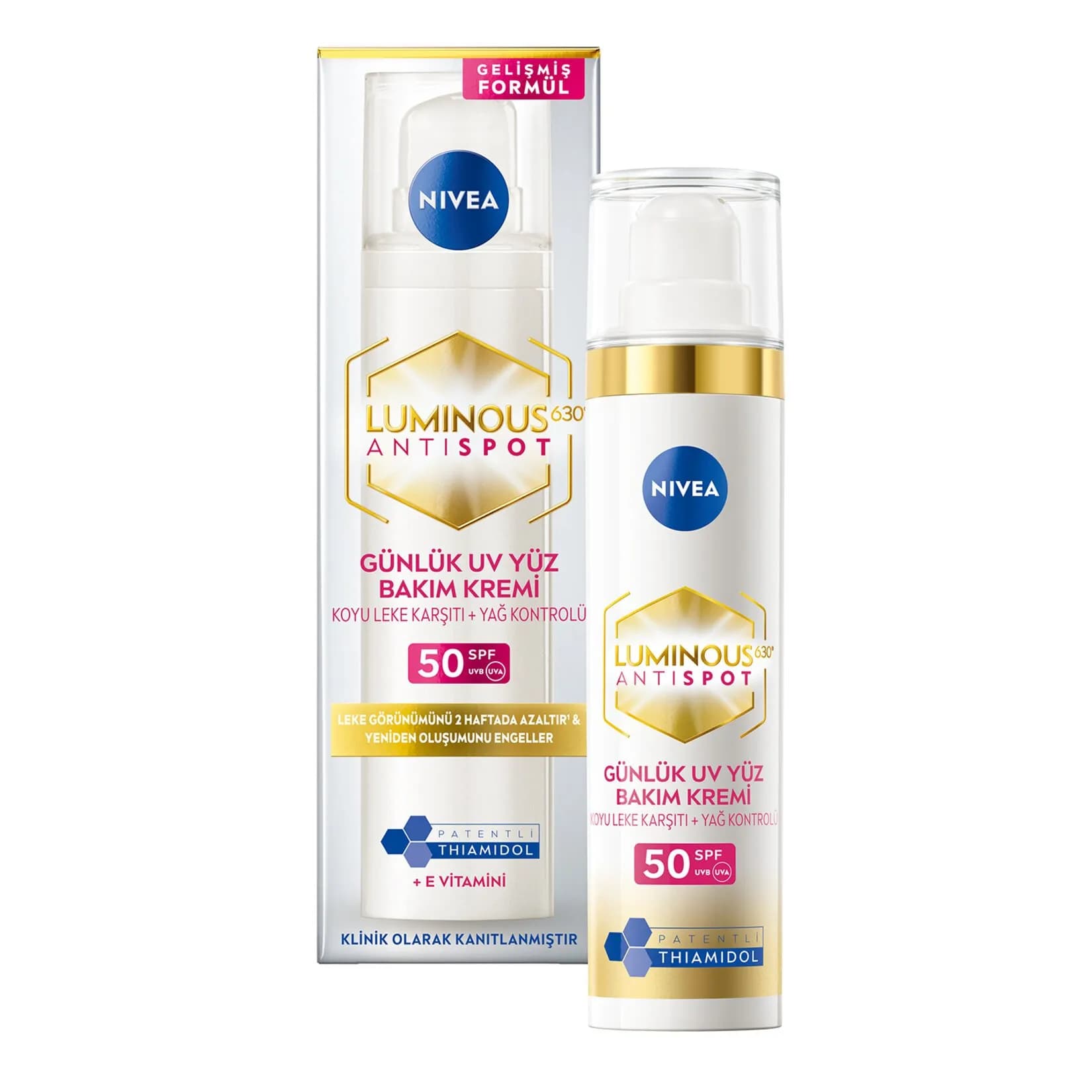کرم روز ضد لک لومینوس نیوآ حاوی تیامیدول با spf50