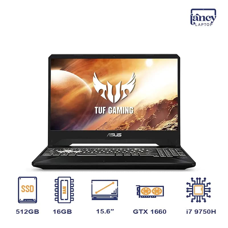 لپ تاپ استوک 15.6 اینچی ایسوس TUF Gaming FX505 Core i7-9750H 16GB 512GB SSD GTX 1660 Ti 6GB FHD IPS
