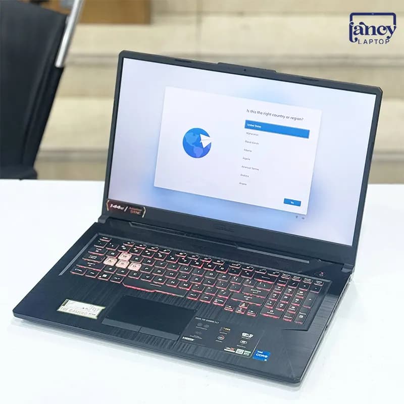 لپ تاپ استوک 17 اینچی ایسوس TUF Gaming F17 FX706HC Core i5-11400H 16GB 512GB SSD RTX 3050 4GB 144Hz — تصویر ۵