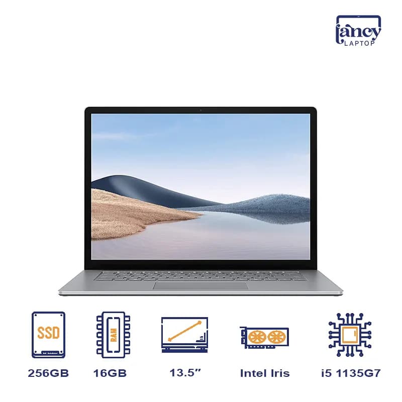 لپ تاپ استوک 13.5 اینچی مایکروسافت Surface Laptop 4 Core i5-1135G7 16GB 256GB SSD Intel Iris Xe 2K Touch