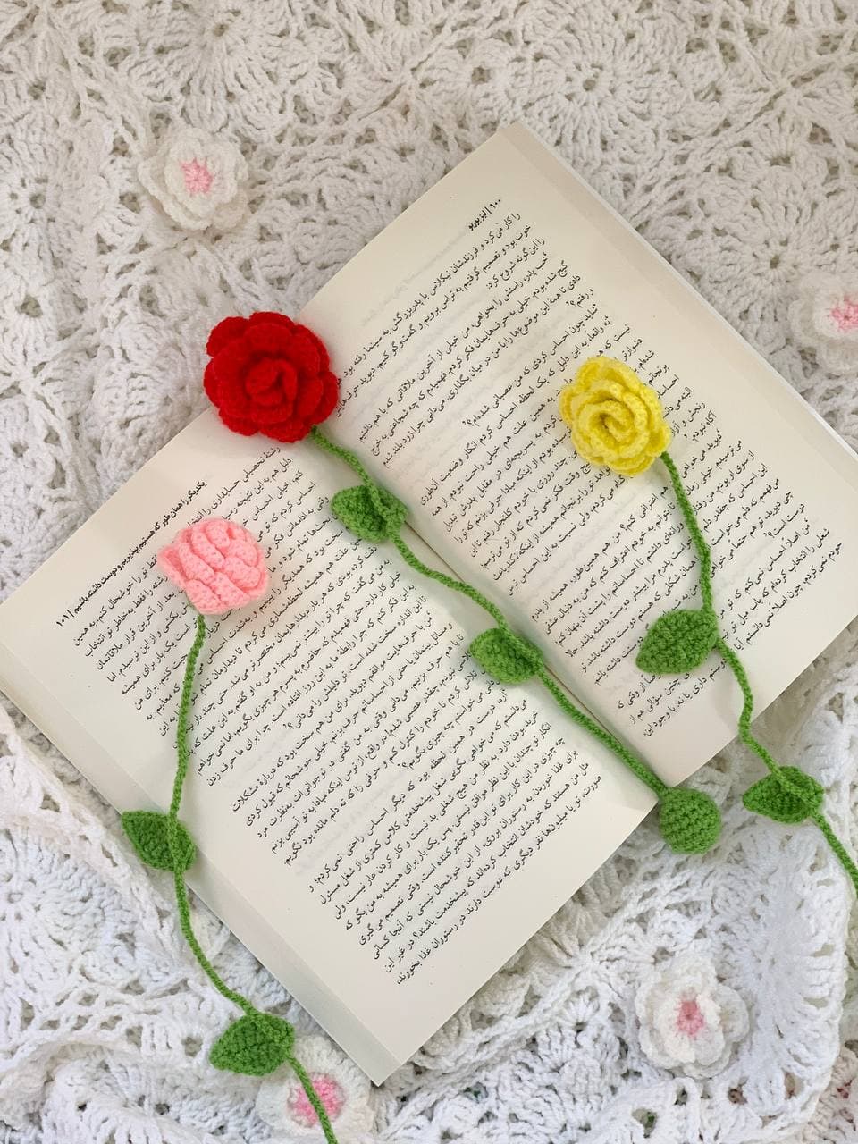 5072-نشانه کتاب گل رز