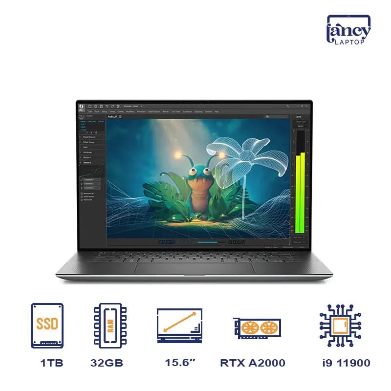 لپ تاپ استوک 15.6 اینچی دل Precision 5570 Core i7-12700H 32GB 1TB SSD NVIDIA RTX A2000 4GB FHD IPS