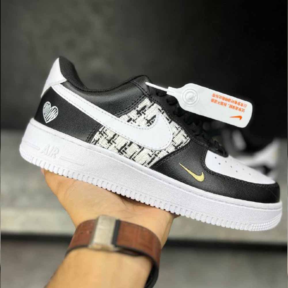 نایک ایرفورس 1 لو شطرنجی مشکی Nike Air Force 1 Low Checkered Black