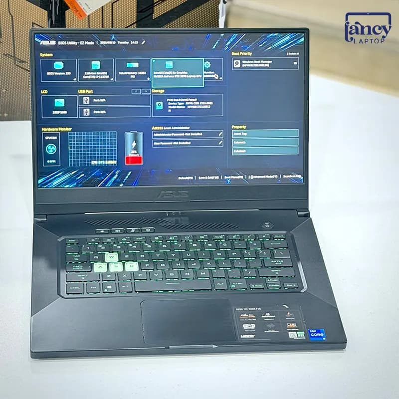 لپ تاپ اپن باکس 15.6 اینچی ایسوس TUF Dash F15 FX516PR Core i7-11370H 16GB 1TB SSD RTX 3070 8GB 144Hz — تصویر ۶