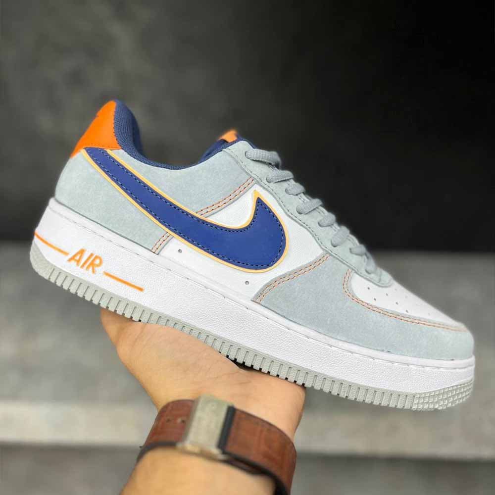 نایک ایرفورس 1 لو سفید کوول خاکستری نی وی آبی Nike Air Force 1 Low White Cool Grey Navy Blue