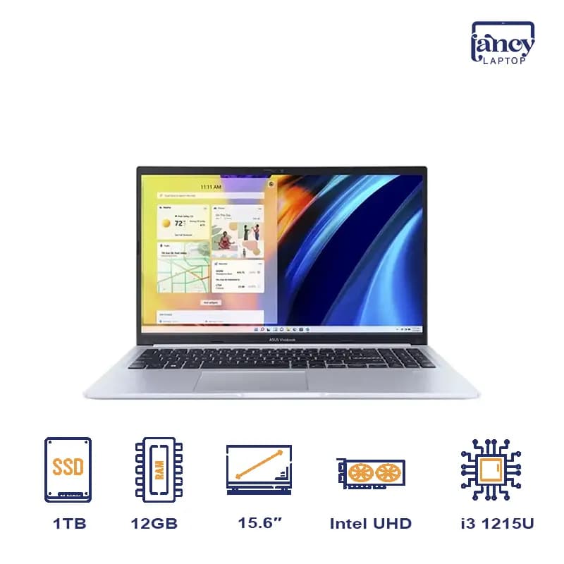 لپ تاپ استوک 15.6 اینچی ایسوس Vivobook R1502Z Core i3-1215U 12GB 1TB SSD Intel UHD Graphics FHD