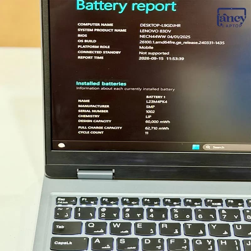 لپ تاپ استوک 15.6 اینچی لنوو LOQ 15IRX9 Core i7-13650HX 1TB SSD RTX 4050 6GB 144Hz — تصویر ۲