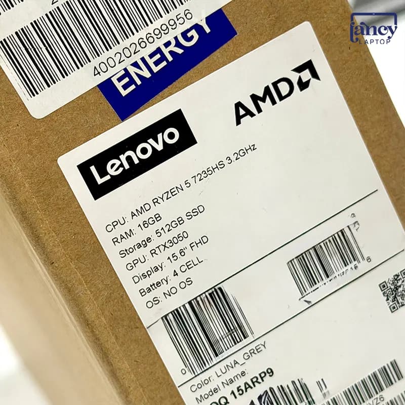 لپ تاپ آکبند 15.6 اینچی لنوو LOQ 15ARP9 Ryzen 5 7235HS 16GB 512GB SSD RTX 3050 6GB 144Hz — تصویر ۴