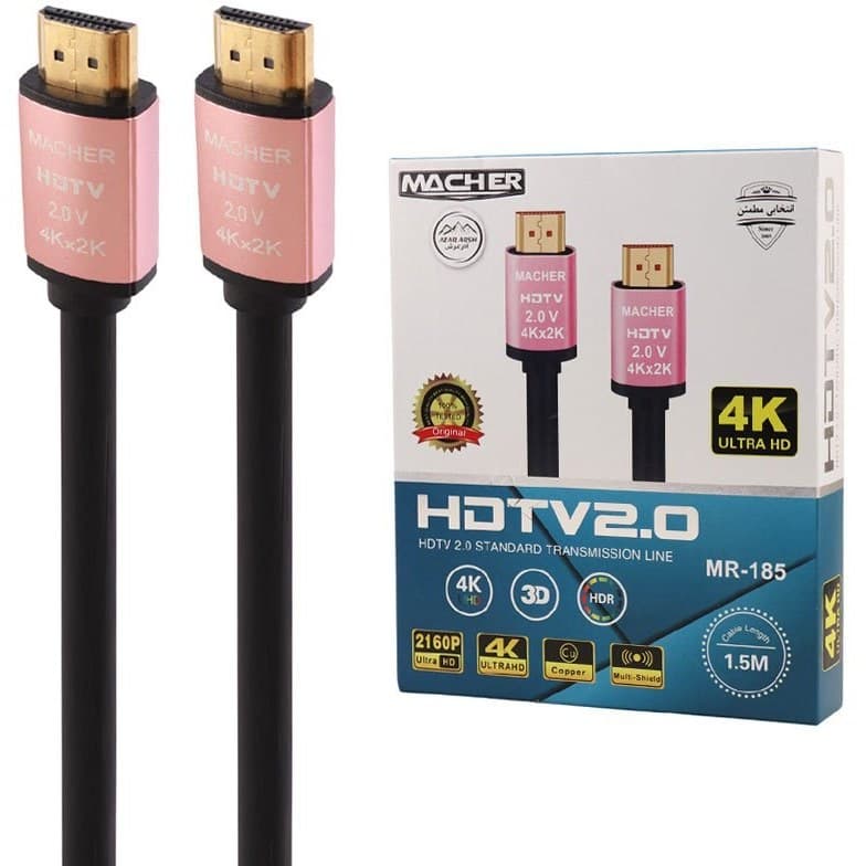 کابل HDMI 4K مچر MR-185 طول 1.5 متر — تصویر ۲
