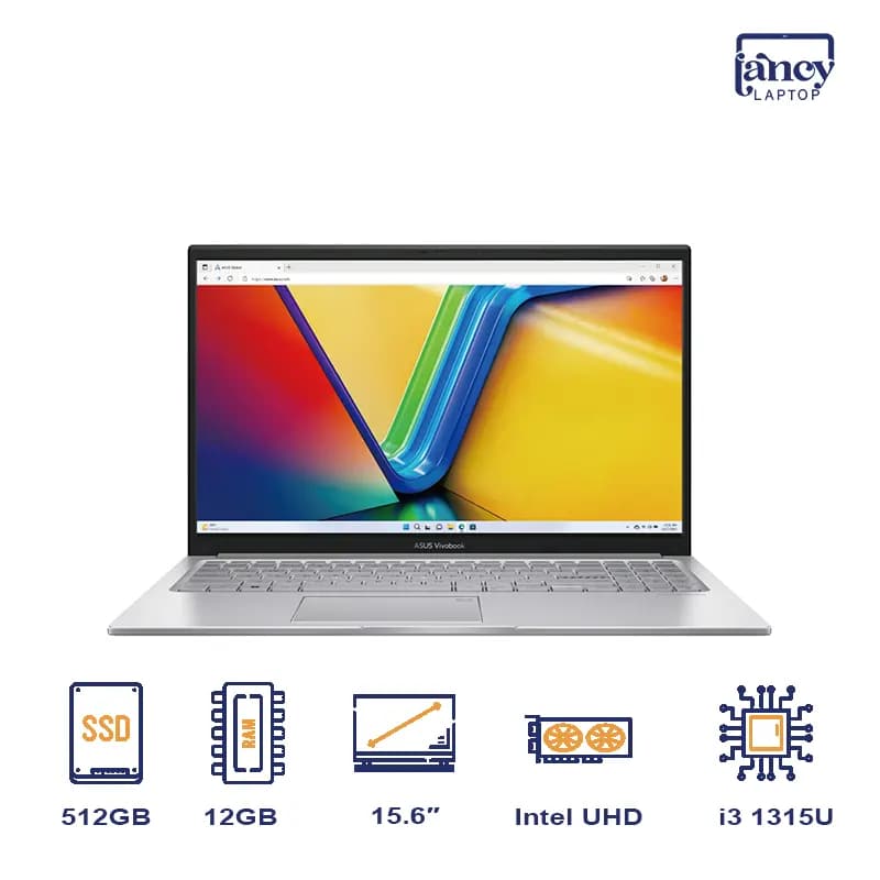 لپ تاپ اپن باکس 15.6 اینچی ایسوس Vivobook 15 F1504V Core i3-1315U 12GB 512GB SSD Intel UHD Graphics FHD IPS Touch
