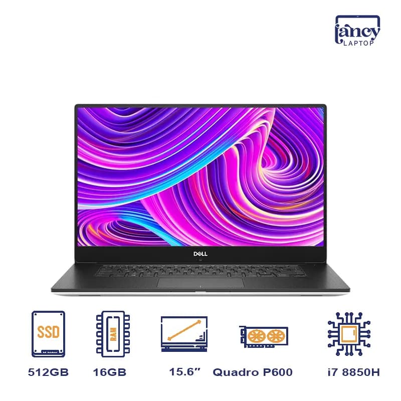 لپ تاپ استوک 15.6 اینچی دل Precision 5530 Core i7-8850H 16GB 512GB SSD NVIDIA Quadro P600 4GB FHD IPS