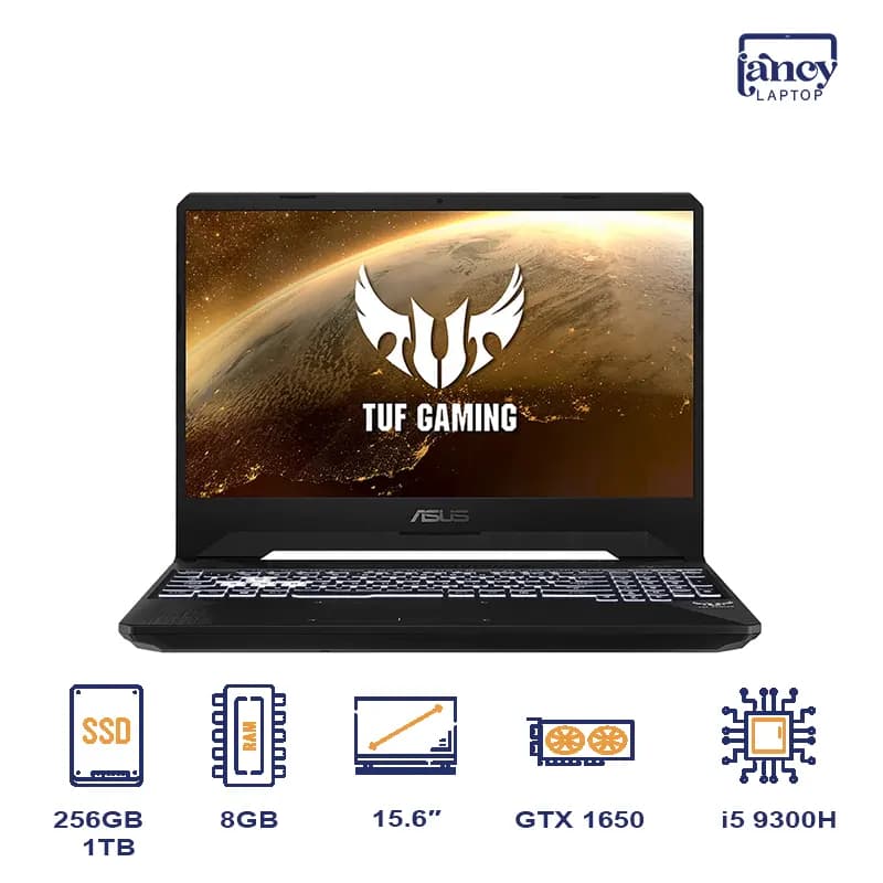 لپ تاپ استوک 15.6 اینچی ایسوس TUF FX505GT Core i5-9300H 8GB 256GB SSD 1TB HDD GTX 1650 4GB FHD IPS