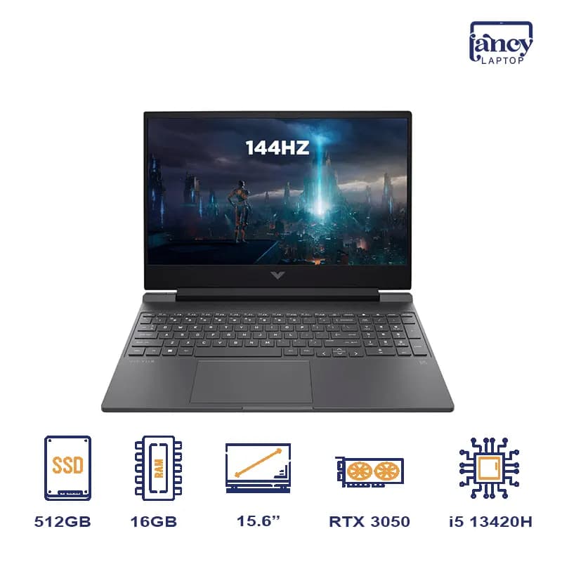 لپ تاپ آکبند 15.6 اینچی اچ پی Victus 15 Core i5-13420H 16GB 512GB SSD RTX 3050 6GB 144Hz