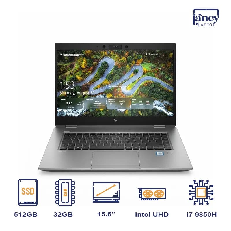 لپ تاپ استوک 15.6 اینچی اچ پی ZBook 15 G6 Core i7-9850H 32GB 512GB SSD Intel UHD Graphics FHD IPS