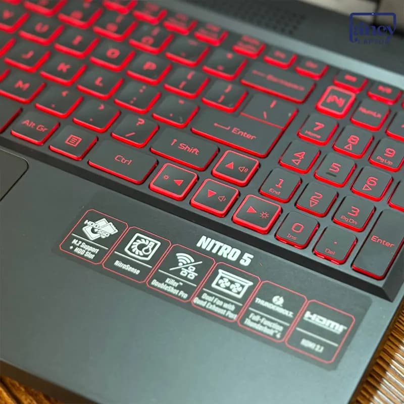 لپ تاپ استوک 15.6 اینچی ایسر Nitro 5 AN515-58 Core i7-12700H 16GB 512GB SSD RTX 3050 4GB 144Hz RGB — تصویر ۴