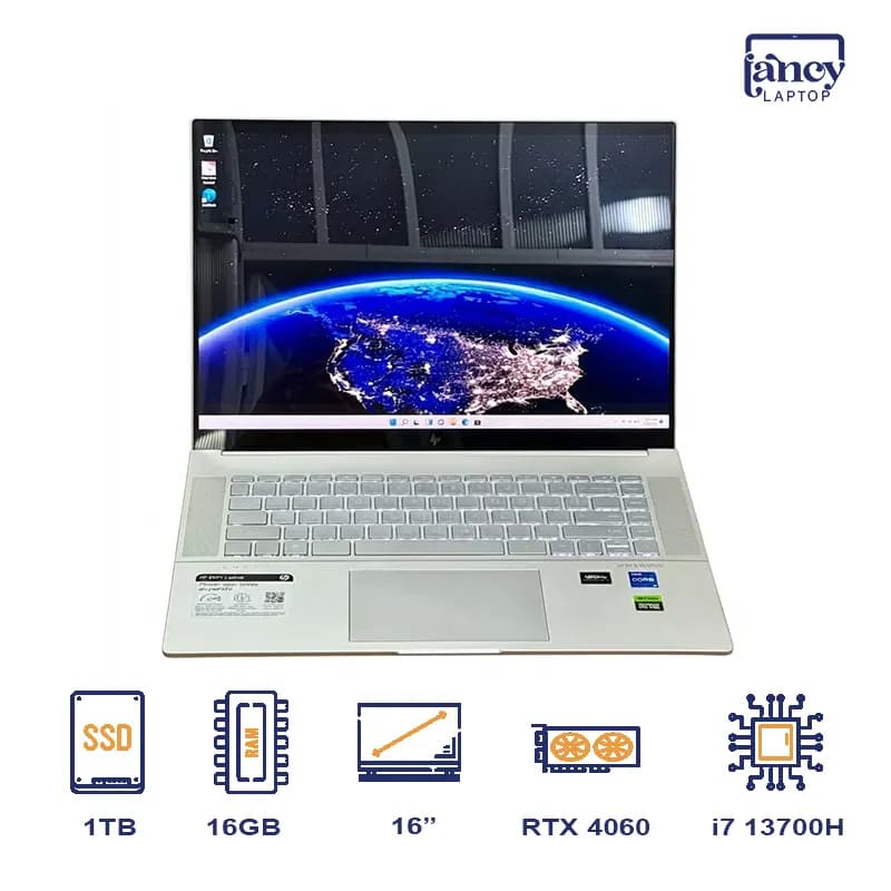 لپ تاپ استوک 16 اینچی اچ پی Envy 16 Core i7-13700H 16GB 1TB SSD RTX 4060 8GB 2K Touch 120Hz