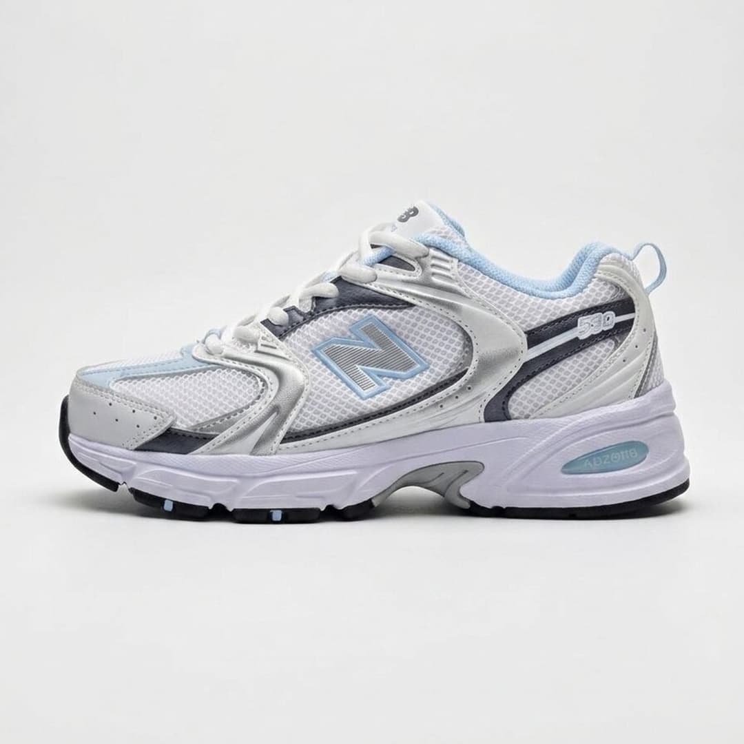 کفش کتونی زنانه نیو بالانس 530 New Balance 530 White Chrome Blue