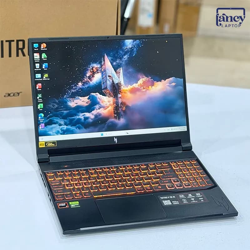 لپ تاپ استوک 16 اینچی ایسر Nitro V 16 ANV16-42 Ryzen 5 240H 16GB 512GB SSD RTX 5050 8GB 165Hz WUXGA — تصویر ۲