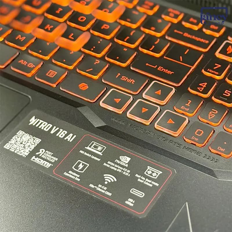 لپ تاپ استوک 16 اینچی ایسر Nitro V 16 ANV16-42 Ryzen 5 240H 16GB 512GB SSD RTX 5050 8GB 165Hz WUXGA — تصویر ۳