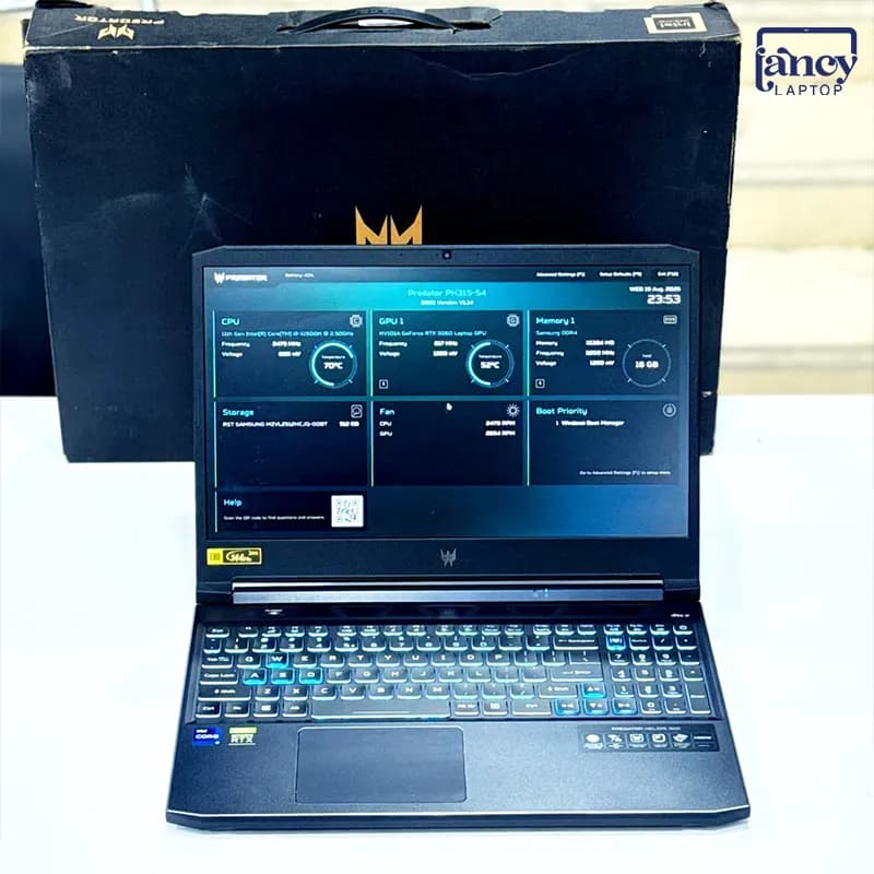 لپ تاپ استوک 15.6 اینچی ایسر Predator Helios 300 PH315-54 Core i9-11900H 16GB 512GB SSD RTX 3060 6GB 144Hz — تصویر ۶