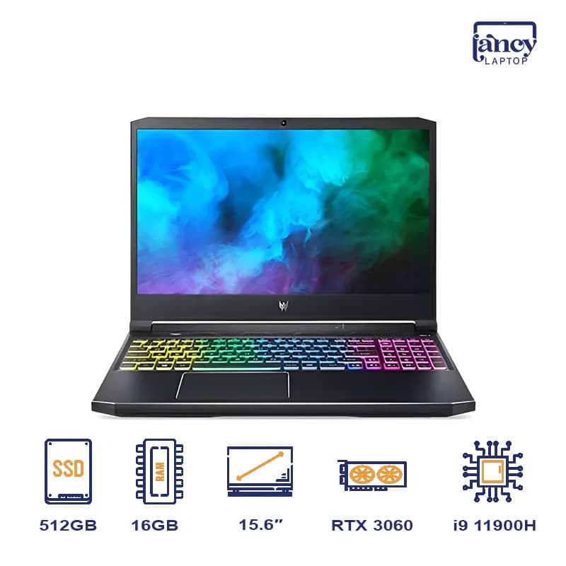 لپ تاپ استوک 15.6 اینچی ایسر Predator Helios 300 PH315-54 Core i9-11900H 16GB 512GB SSD RTX 3060 6GB 144Hz