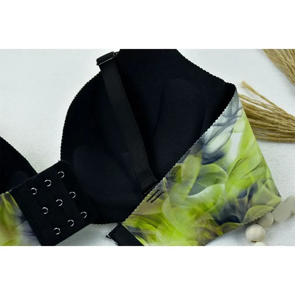 سوتین زنانه اسفنجی جکدار طرح آبرنگی کاپ B — تصویر ۶