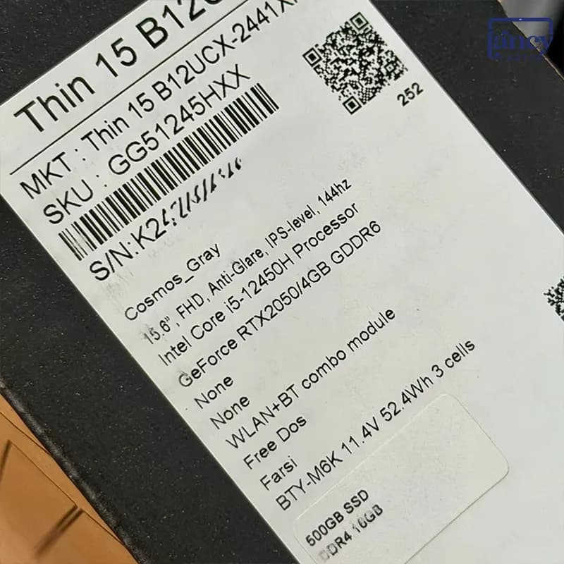 لپ تاپ استوک 15.6 اینچی ام‌اس‌آی Cyborg 15 A12UCX Core i5-12450H 16GB 512GB SSD RTX 2050 4GB 144Hz — تصویر ۸